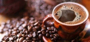 hot black coffee