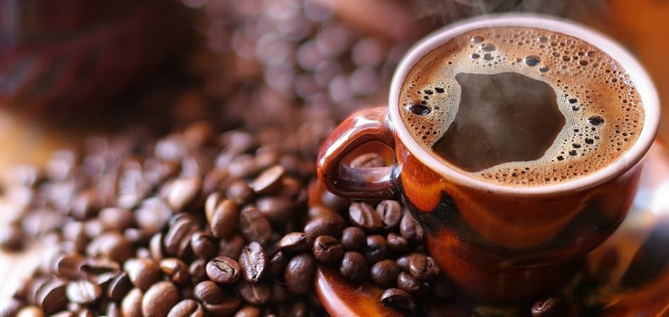 hot black coffee