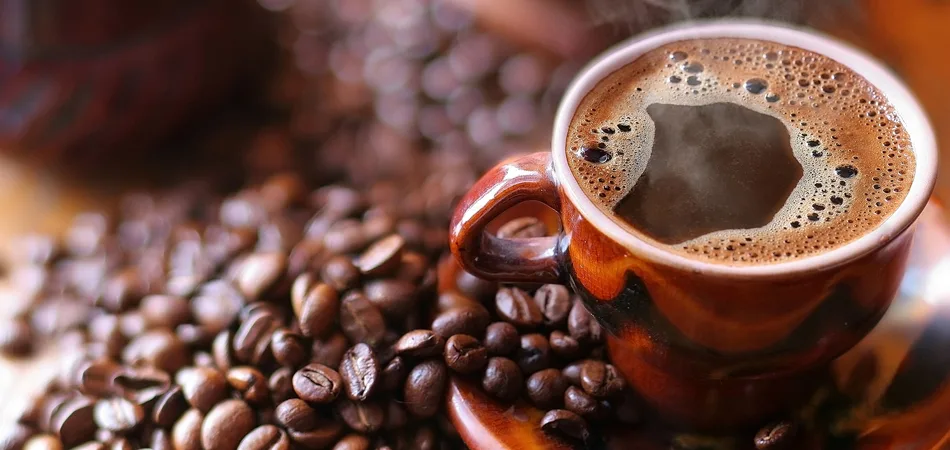 hot black coffee