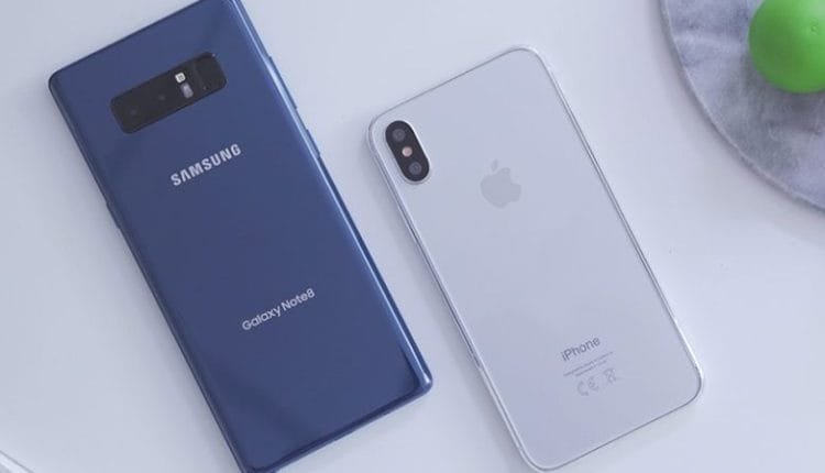 المقارنة بين IPhone X و Note 8
